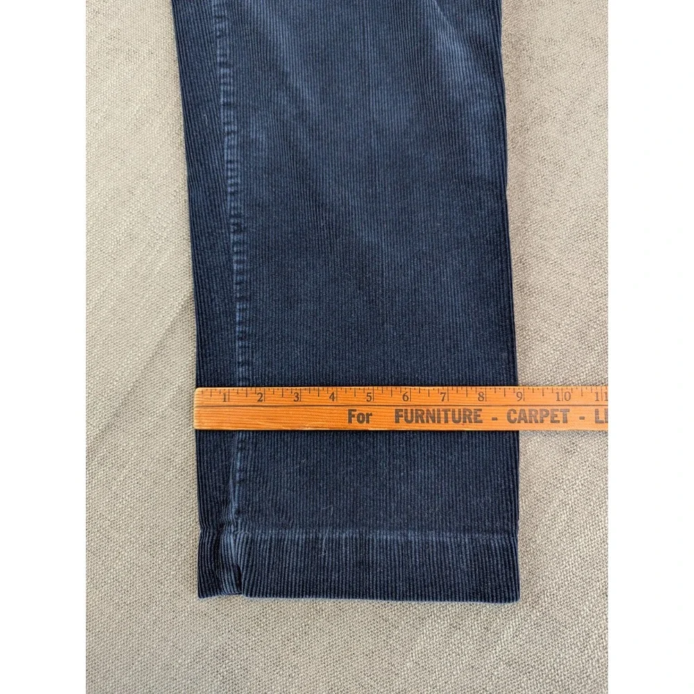 Polo Ralph Lauren Corduroy Pant Men 35x30 (34x29) Navy Straight Fit Cotton Chino